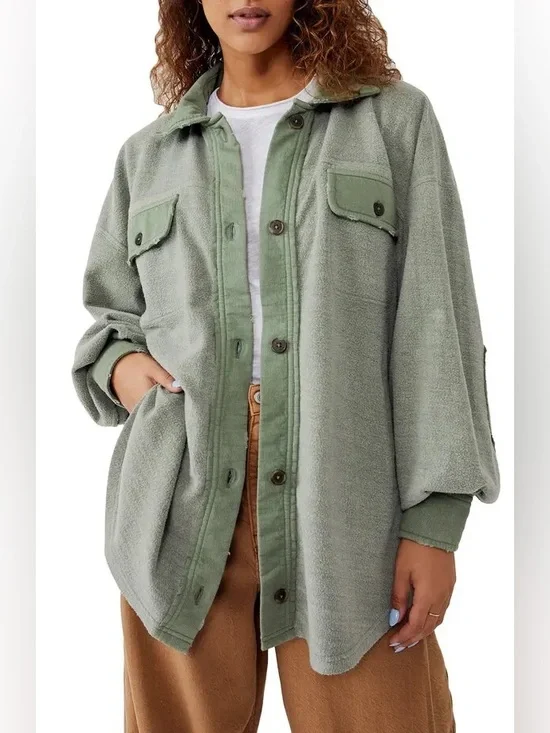 Free People Ruby Jacket in Jaded Green XL - Picture 5 of 6